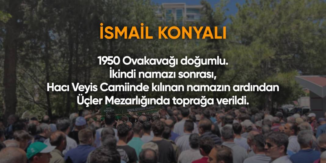 Bugün Konya’da vefat edenler (29 Şubat 2024) 16