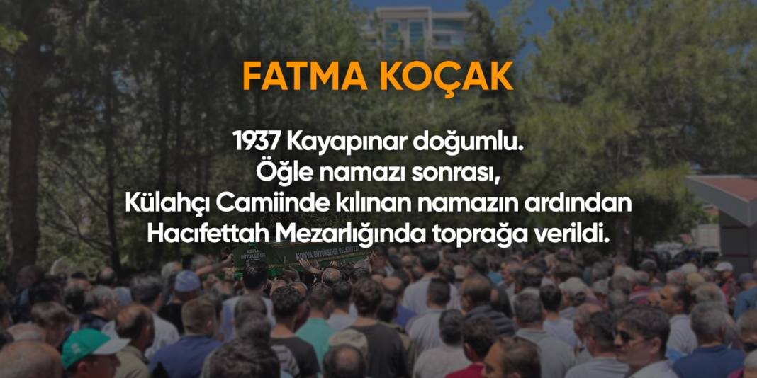 Bugün Konya’da vefat edenler (29 Şubat 2024) 7