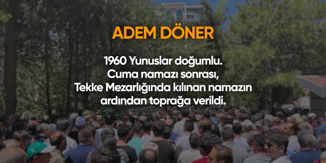 Bugün Konya’da vefat edenler (8 Mart 2024) 4