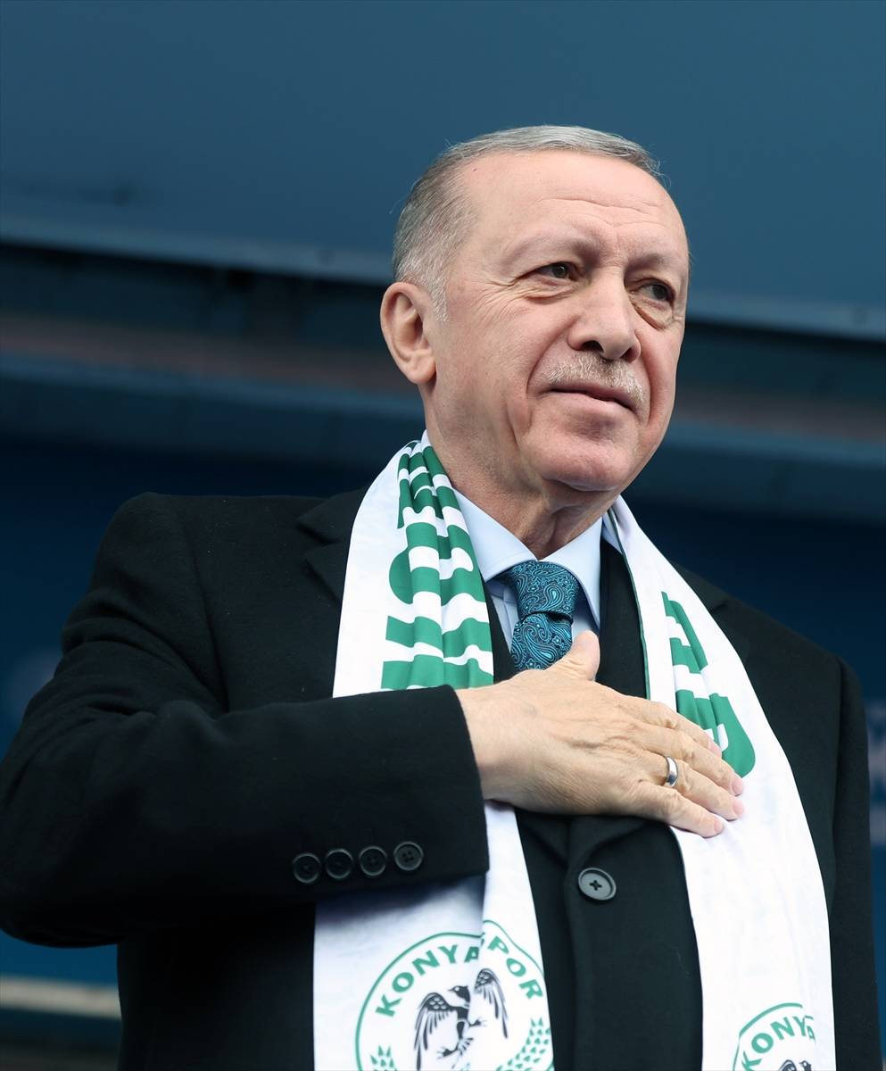 Cumhurbaşkanı Erdoğan Konya'da! İşte dev mitingden kareler 15