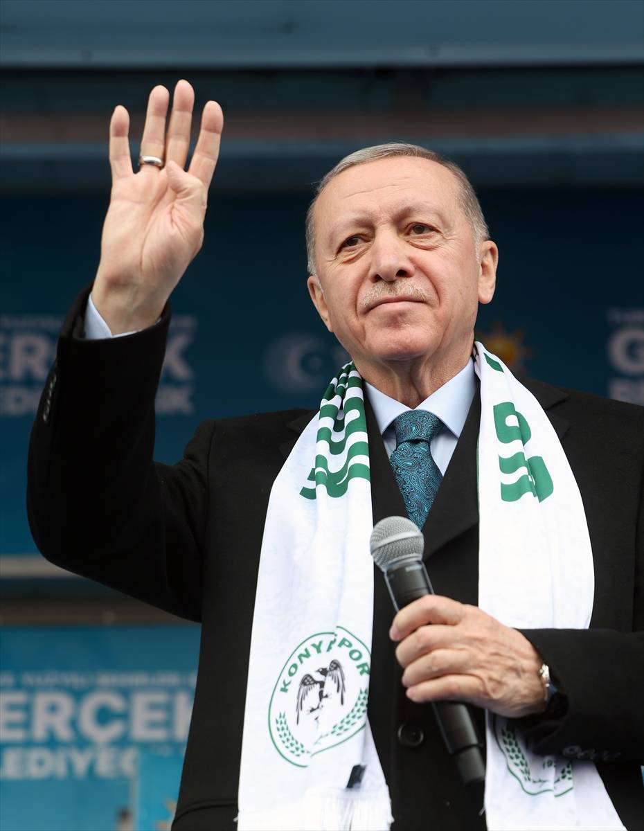 Cumhurbaşkanı Erdoğan Konya'da! İşte dev mitingden kareler 16