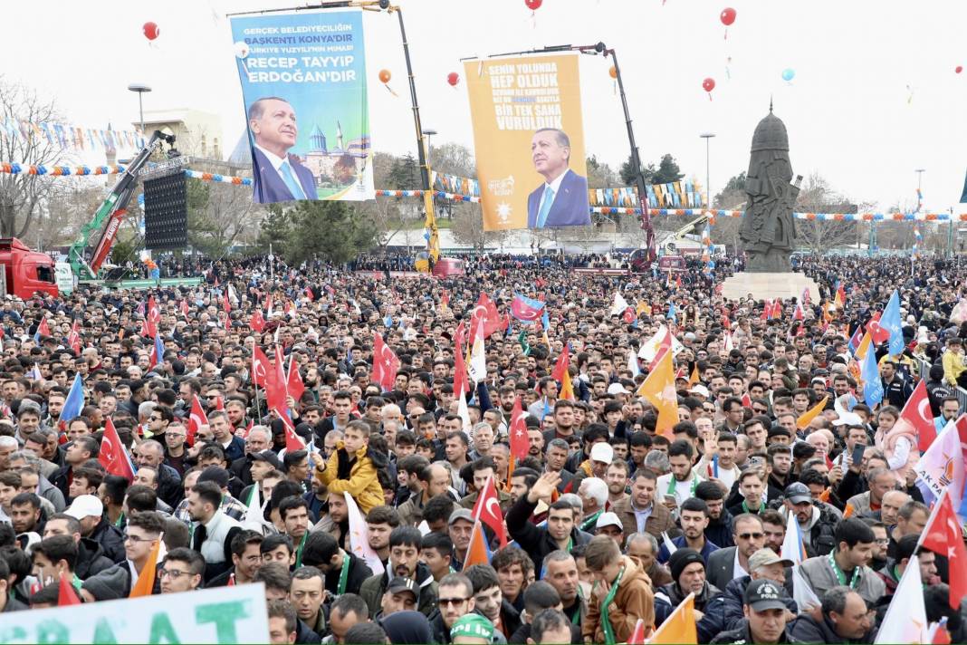 Cumhurbaşkanı Erdoğan Konya'da! İşte dev mitingden kareler 18