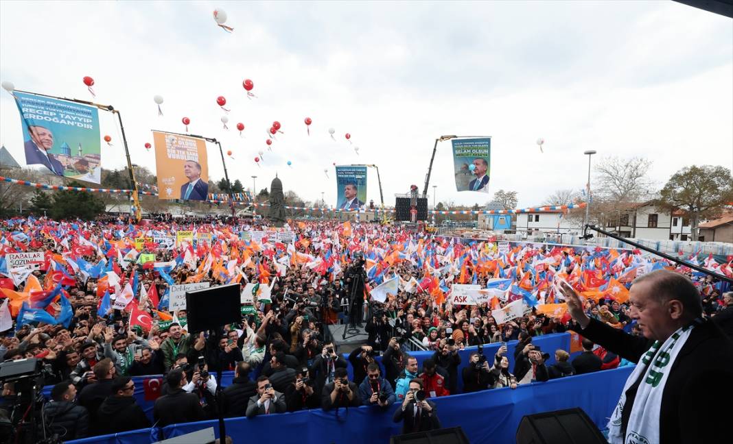 Cumhurbaşkanı Erdoğan Konya'da! İşte dev mitingden kareler 22