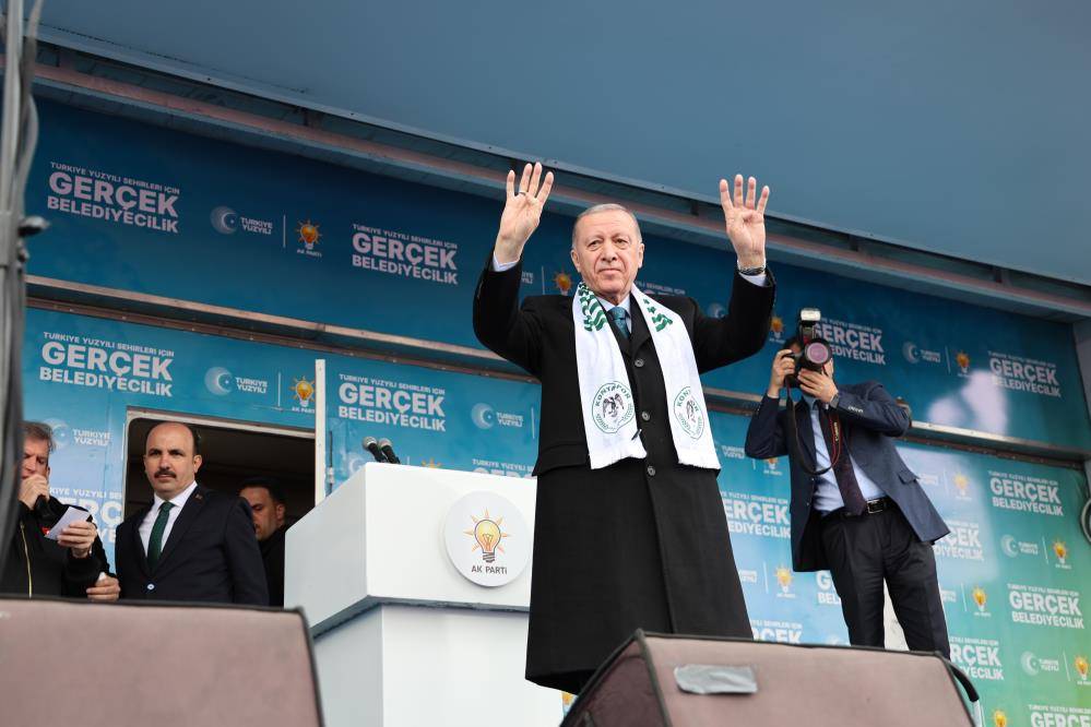 Cumhurbaşkanı Erdoğan Konya'da! İşte dev mitingden kareler 33
