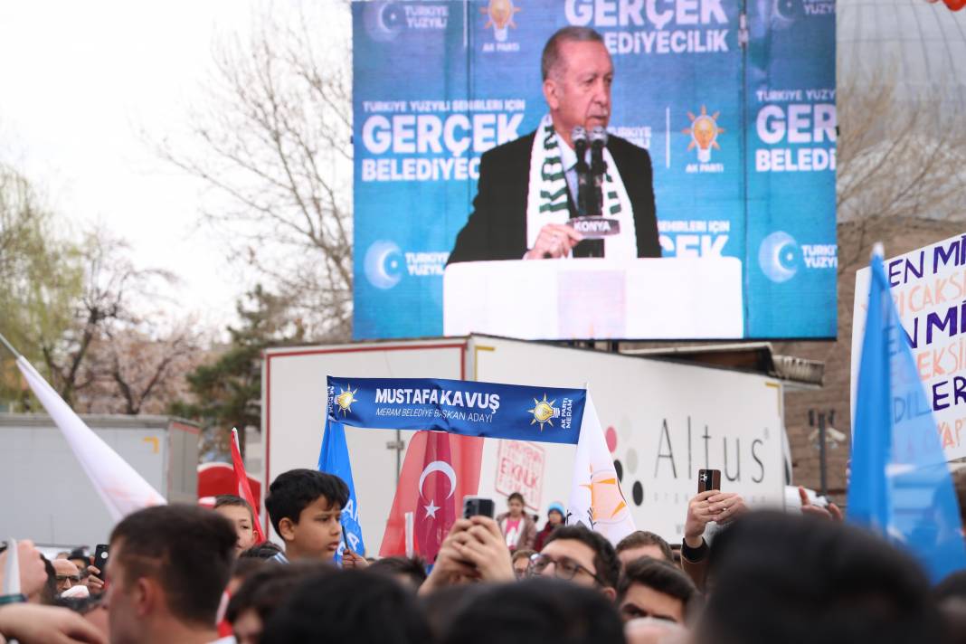 Cumhurbaşkanı Erdoğan Konya'da! İşte dev mitingden kareler 46