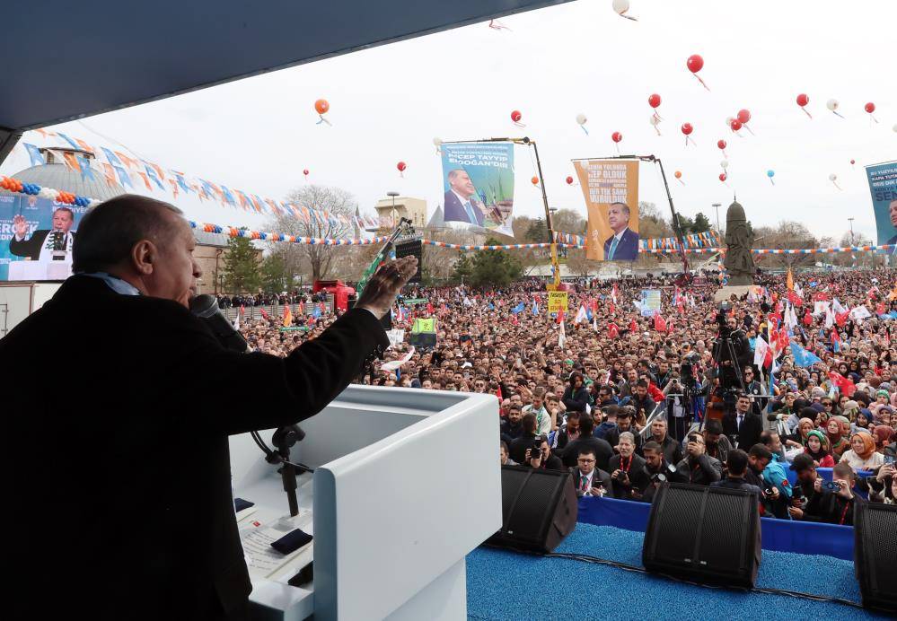 Cumhurbaşkanı Erdoğan Konya'da! İşte dev mitingden kareler 53