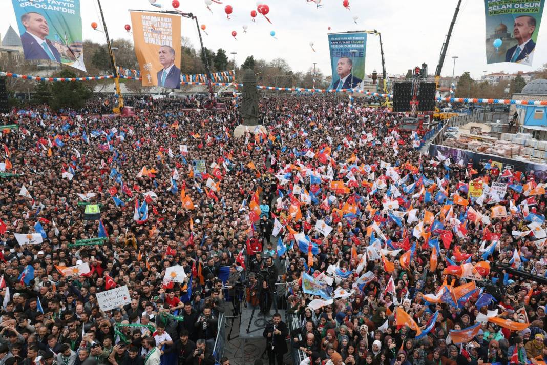 Cumhurbaşkanı Erdoğan Konya'da! İşte dev mitingden kareler 62