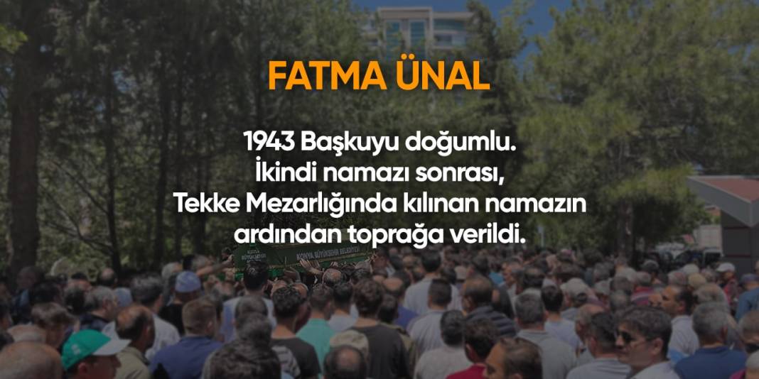 Bugün Konya’da vefat edenler (3 Nisan 2024) 10