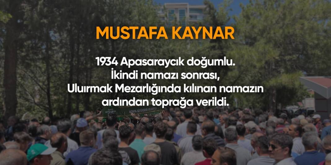 Bugün Konya’da vefat edenler (3 Nisan 2024) 16