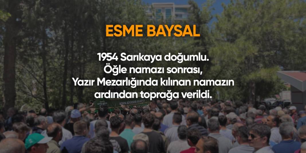 Bugün Konya’da vefat edenler (3 Nisan 2024) 4