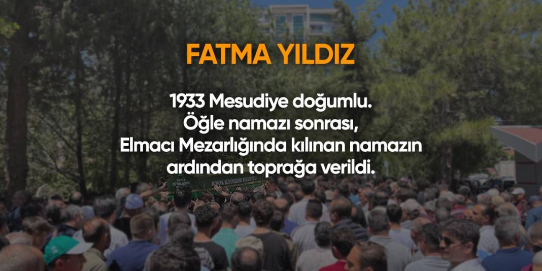 Bugün Konya’da vefat edenler (3 Nisan 2024) 8