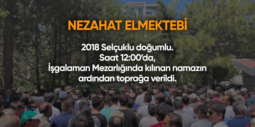 Bugün Konya’da vefat edenler (3 Nisan 2024) 9