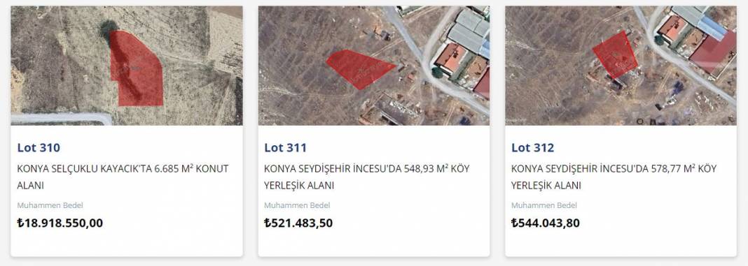 TOKİ Konya’da 18 arsa satışa çıkardı! Fiyatlar dikkat çekiyor 14