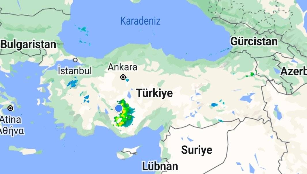 Bu akşam Türkiye’de yağmur yağan tek şehir Konya oldu 10