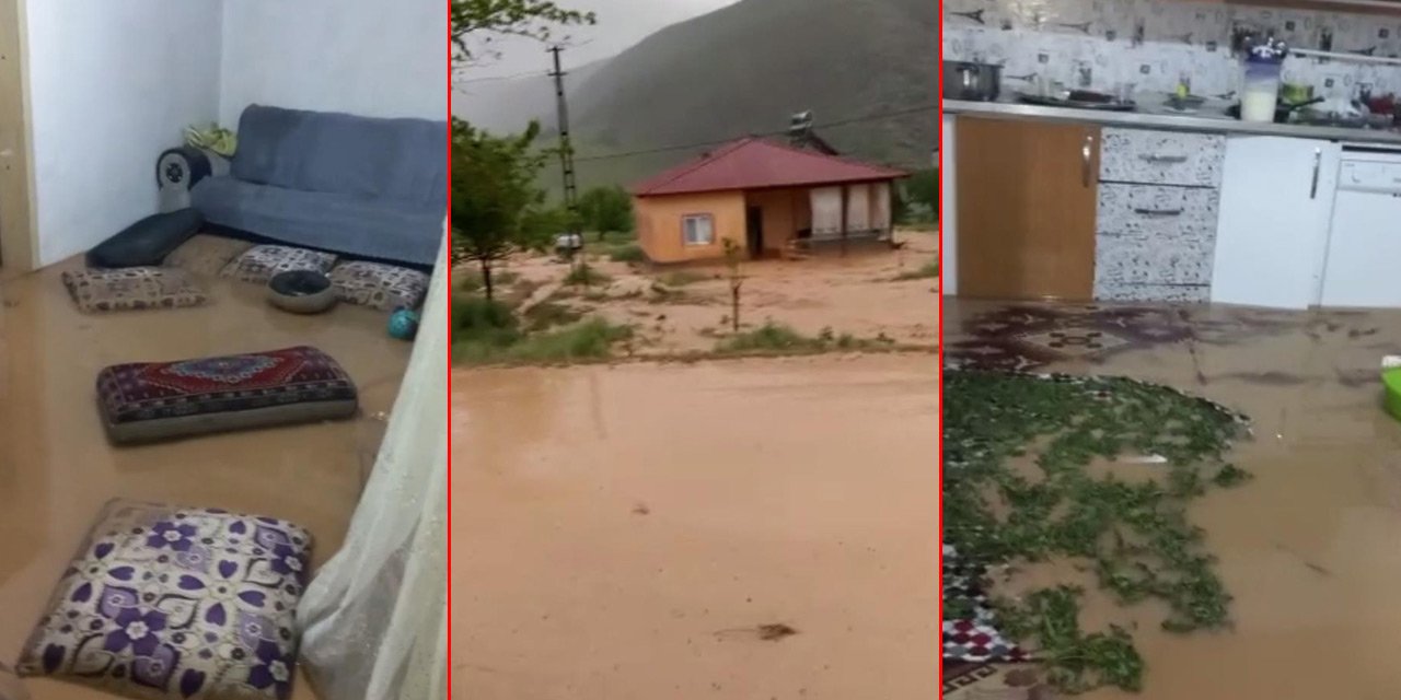 Sağanak yağış sele neden oldu: Evleri su bastı