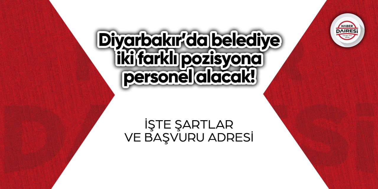 Diyarbakır’da belediye iki farklı pozisyona personel alacak! İşte şartlar