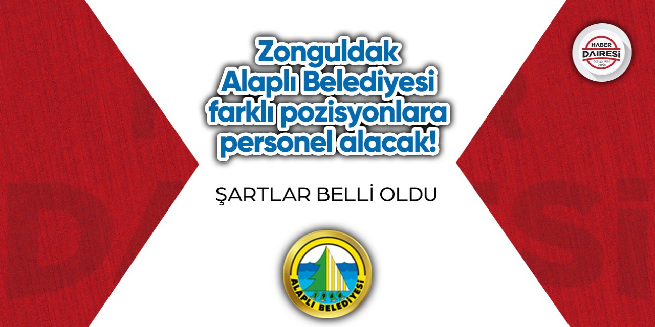 Zonguldak Alaplı Belediyesi personel alımı 2023