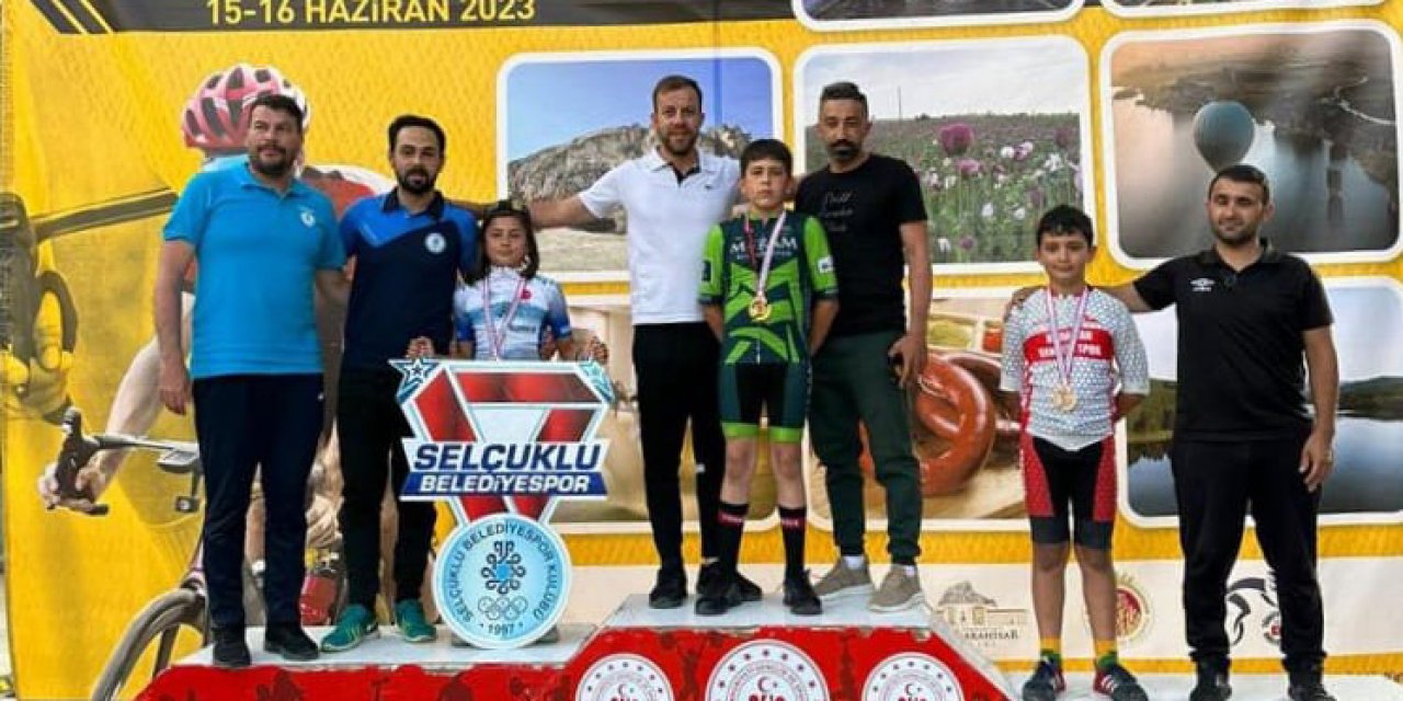 Meram Belediyespor’un minik bisikletçisinden iki şampiyonluk