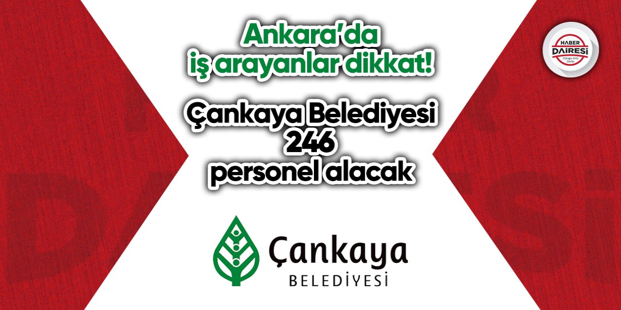 Ankara Çankaya Belediyesi personel alımı 2023