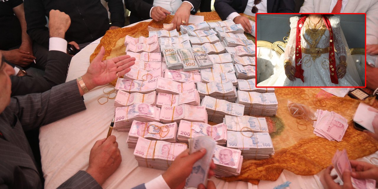 Takı töreni 5 saat sürdü! Düğünde takılan para dudak uçuklattı