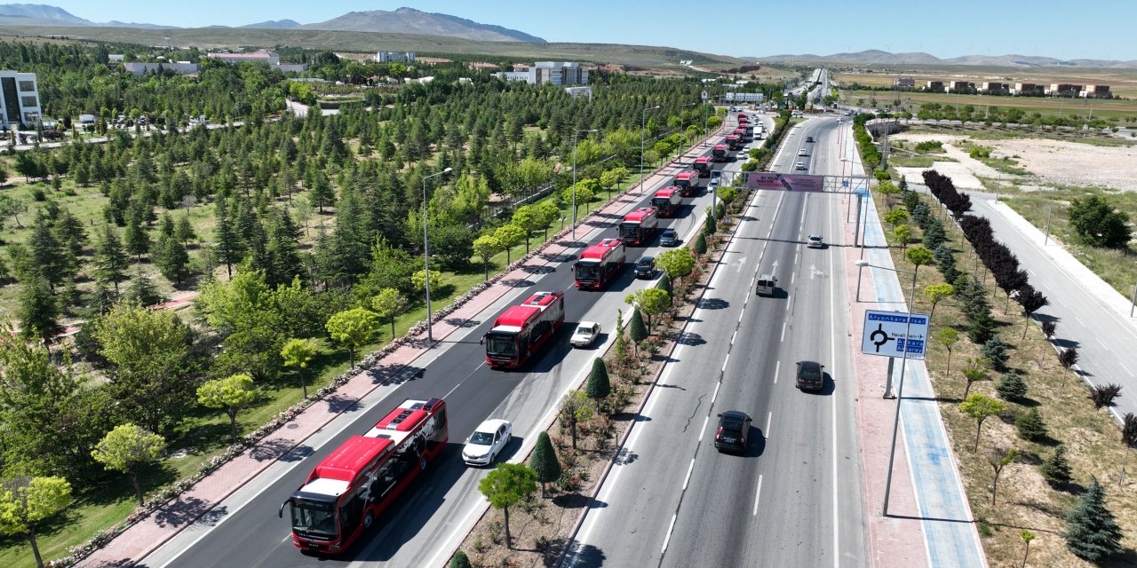 Konya’nın ulaşım filosuna 50 yeni otobüs daha! İşte ilk görüntüler
