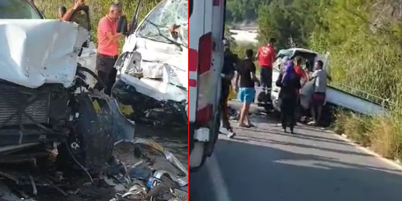 Feci kazada kamyonetle otomobil çarpıştı: 1 ölü, 1 yaralı