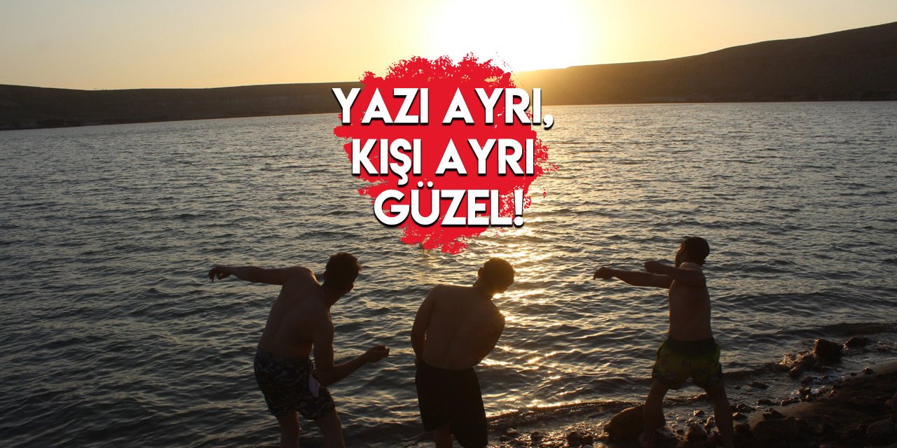Konya’daki Türkiye’nin en derin gölü bu saatlerde görsel şölen sunuyor