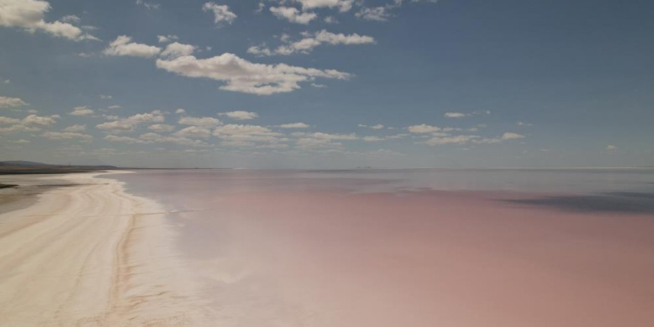 Tuz Gölü’nü bakteri sardı, rengi değişti