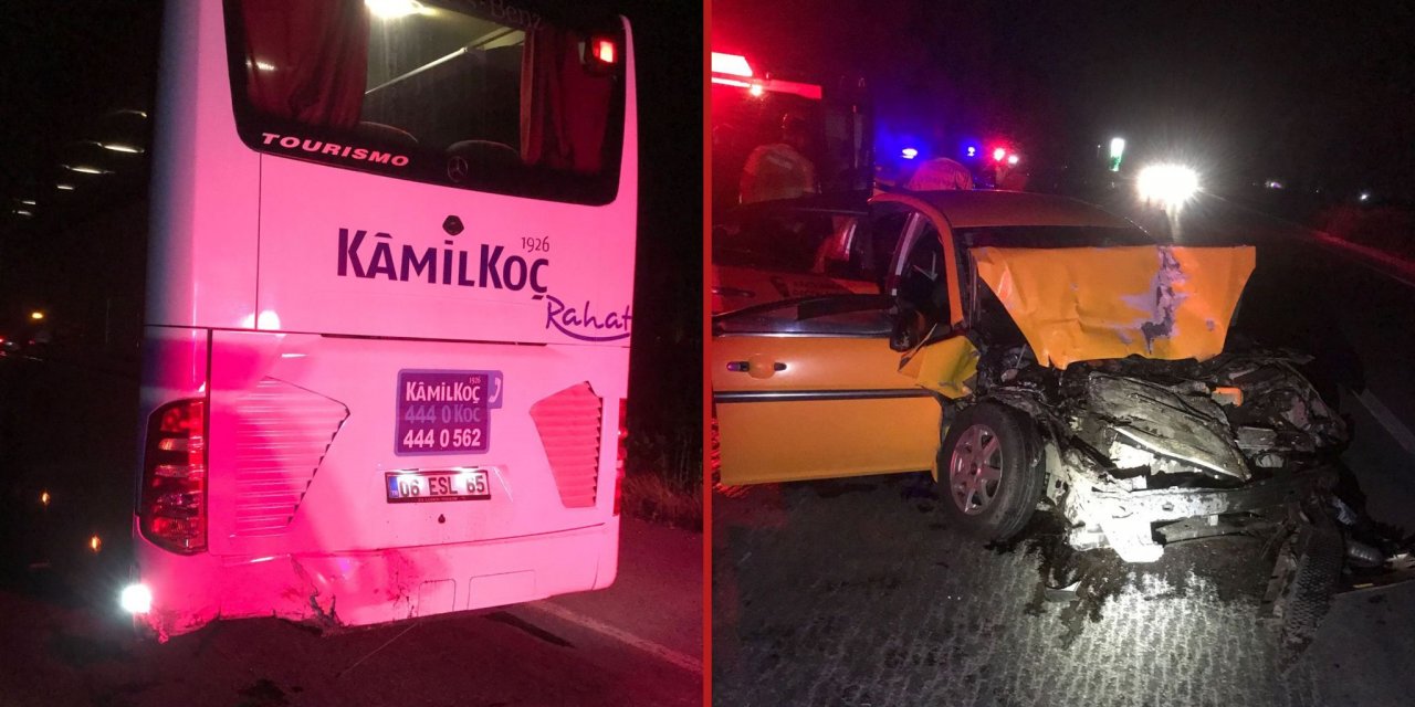 Konya’da otomobil yolcu otobüsüyle çarpıştı! 1 ölü, 3 yaralı var