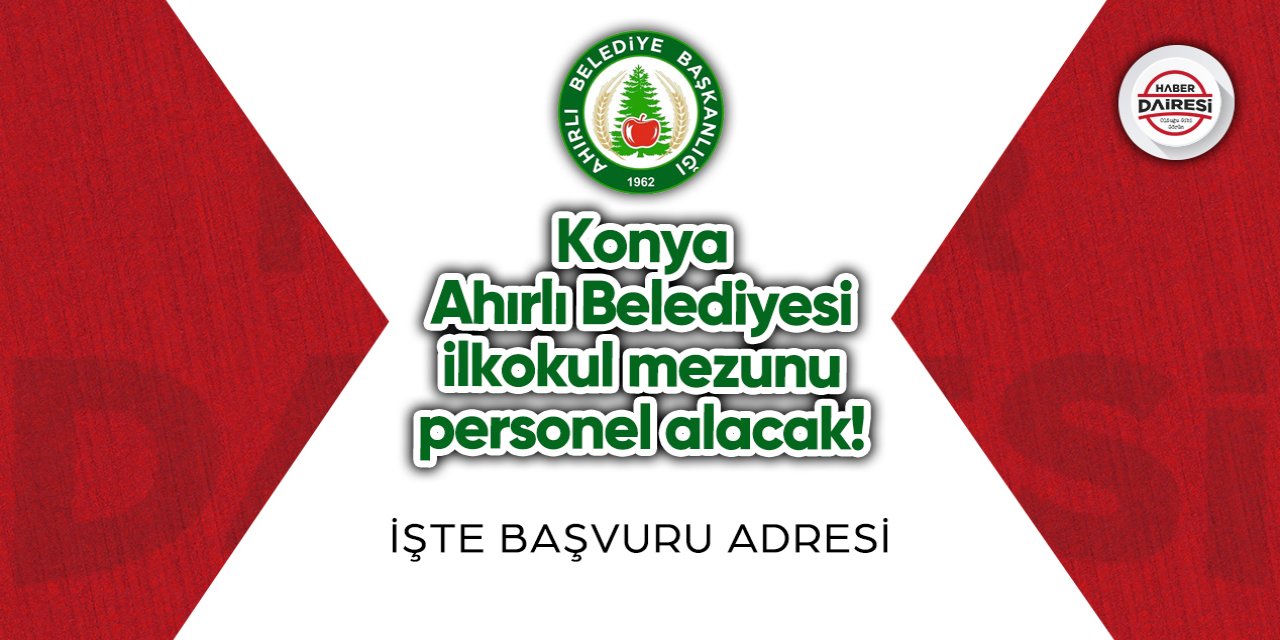 Konya Ahırlı Belediyesi personel alımı 2023
