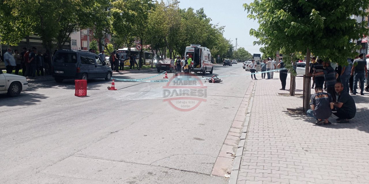 Son Dakika: Konya’da kamyonun çarptığı motosikletli Talha Çınaklı öldü