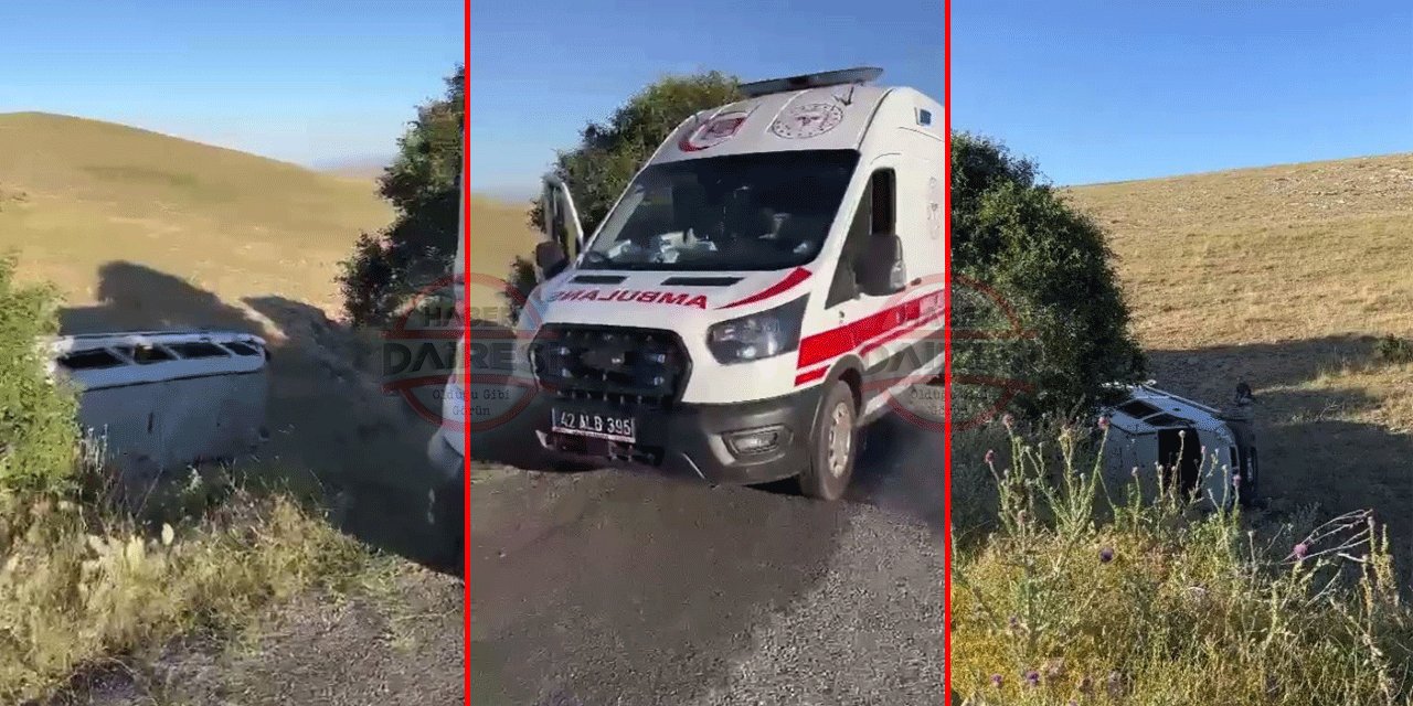 Konya’da tarım işçilerini taşıyan servis devrildi! Yaralılar var