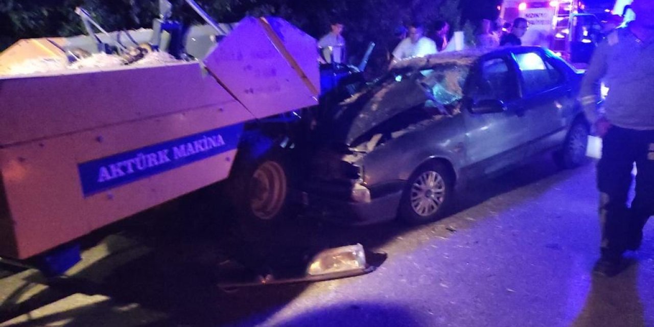 Konya’da otomobil traktöre çarptı! Ganime Yurteri öldü, eşi yaralı