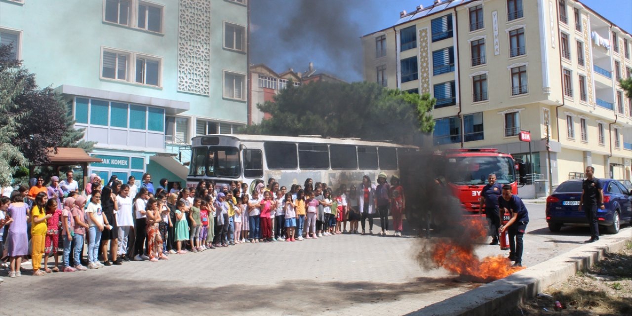 Yunak’ta KOMEK öğrencilerine yangın semineri