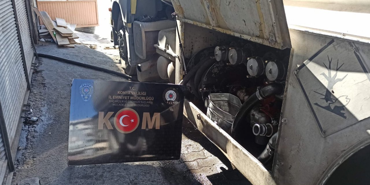 Konya'da akaryakıt kaçakçısına suçüstü! 13 bin litre ele geçirildi