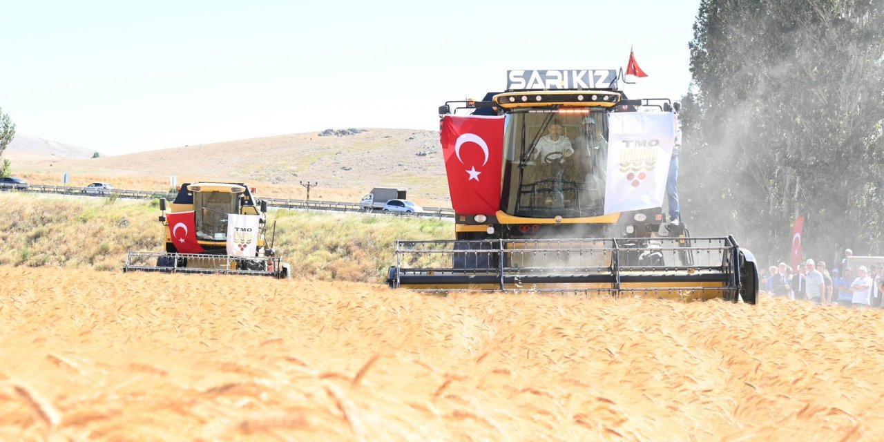 Tarım Bakanı, Konya’da “Sarı kız” ile buğday hasadı yaptı