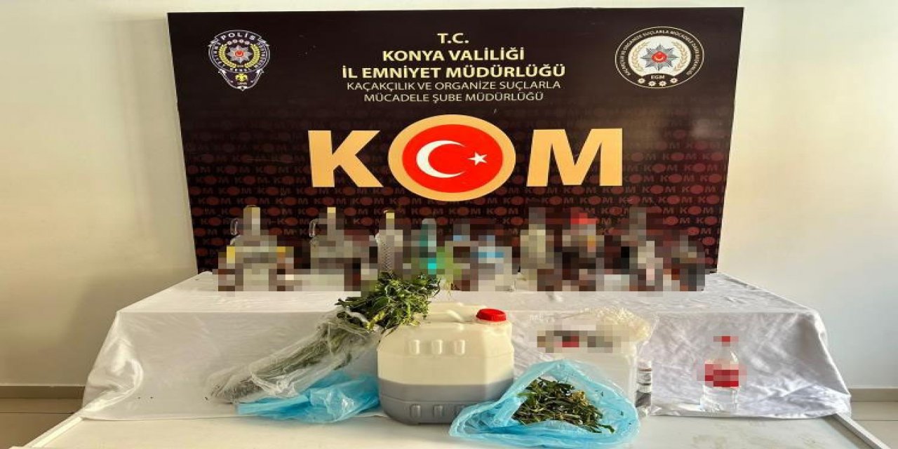 Konya’da sahte içki operasyonu: 40 lt. içki ele geçirildi