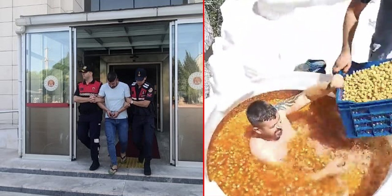 Zeytin tankının içine çıplak giren kişi hakkında yeni gelişme