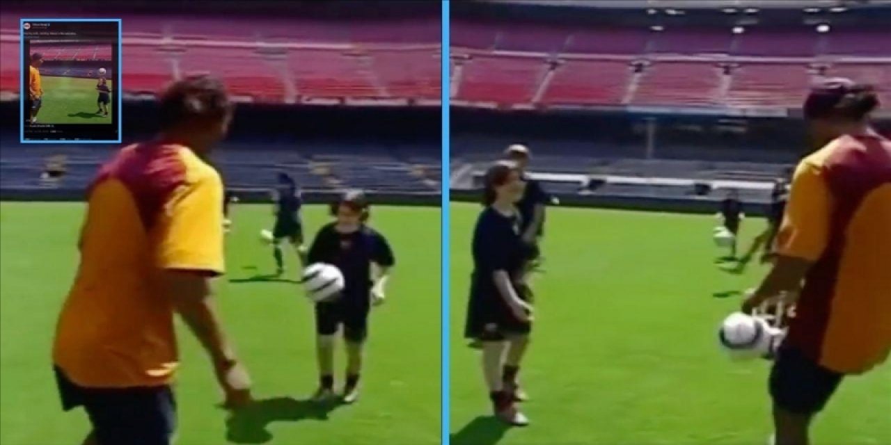 Ronaldinho ile top oynayan çocuk Messi mi?