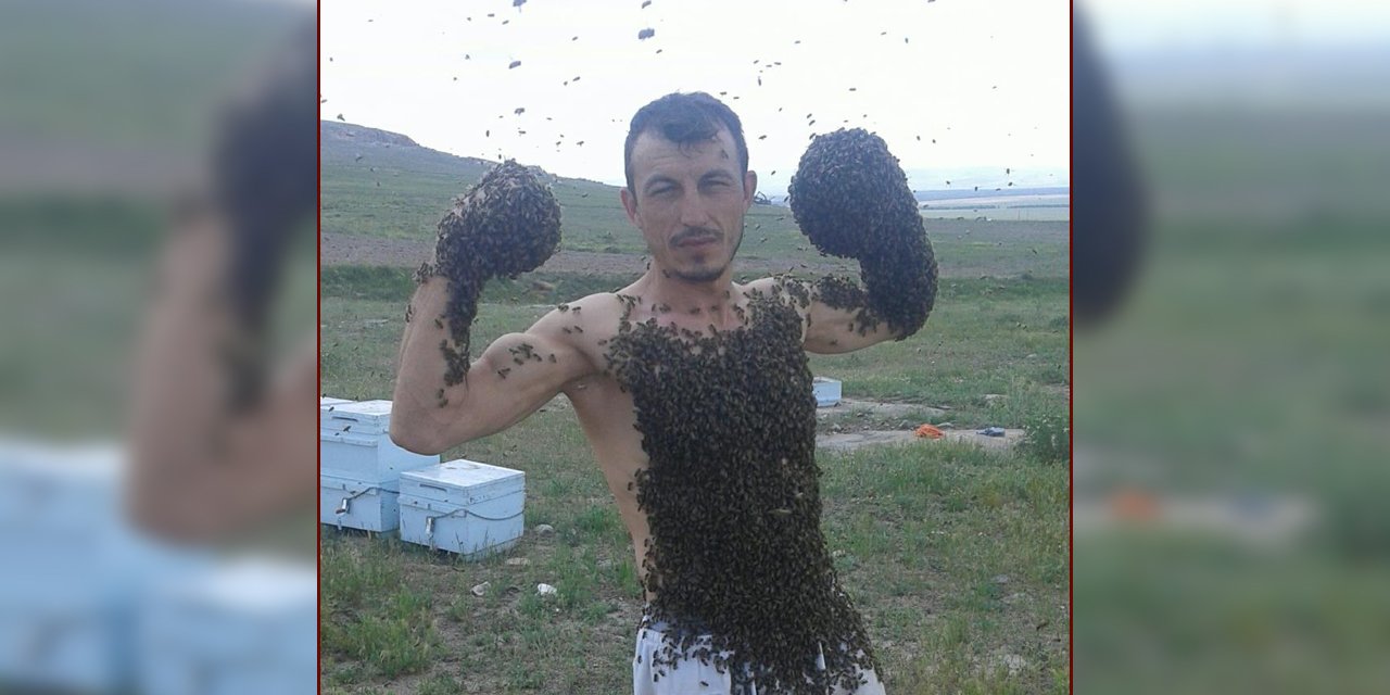 Arılara fısıldayan adam görenleri şaşkına çeviriyor
