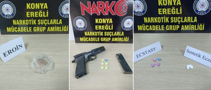 Konya'da uyuşturucu operasyonu: 6 gözaltı