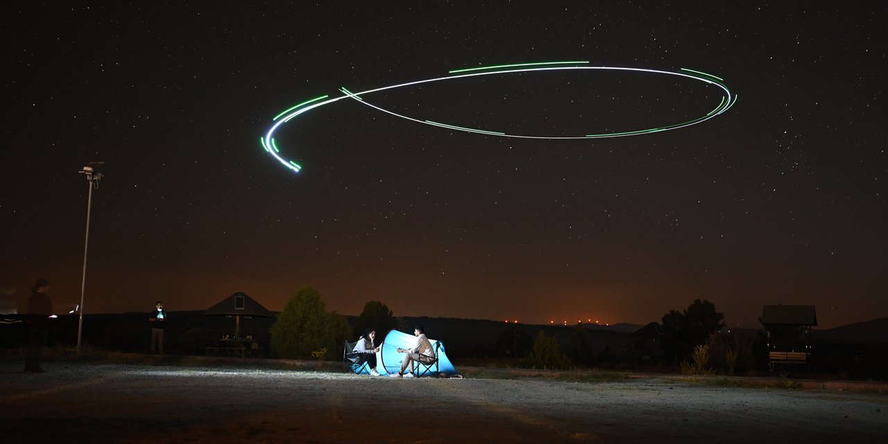 Konya’da KOMEK fotoğrafçıları meteor yağmurunu en güzel yerden pozladı
