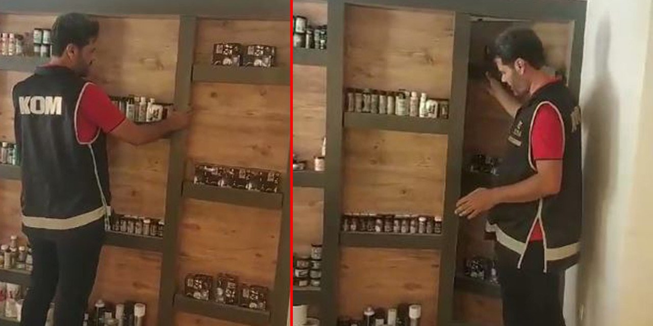 Konya’da dev operasyon! Gizli kapıyı açan polis şaşkına döndü