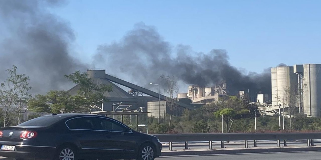 Konya’da çimento fabrikasında yangın!