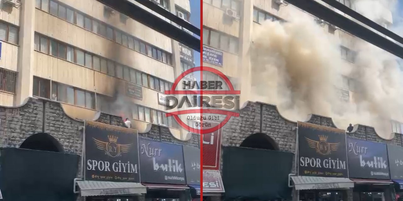 Son Dakika: Konya’da iş merkezinde korkutan yangın