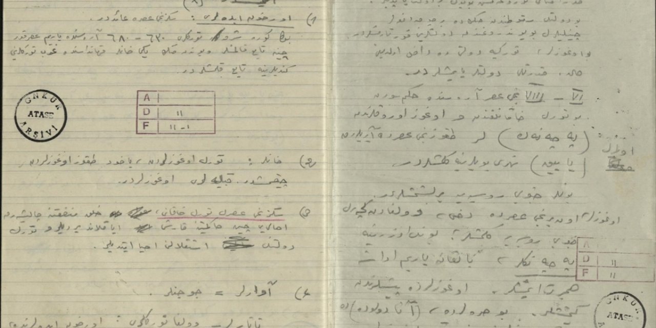 Atatürk'ün daha önce görülmeyen el yazısı notları gün yüzüne çıkıyor