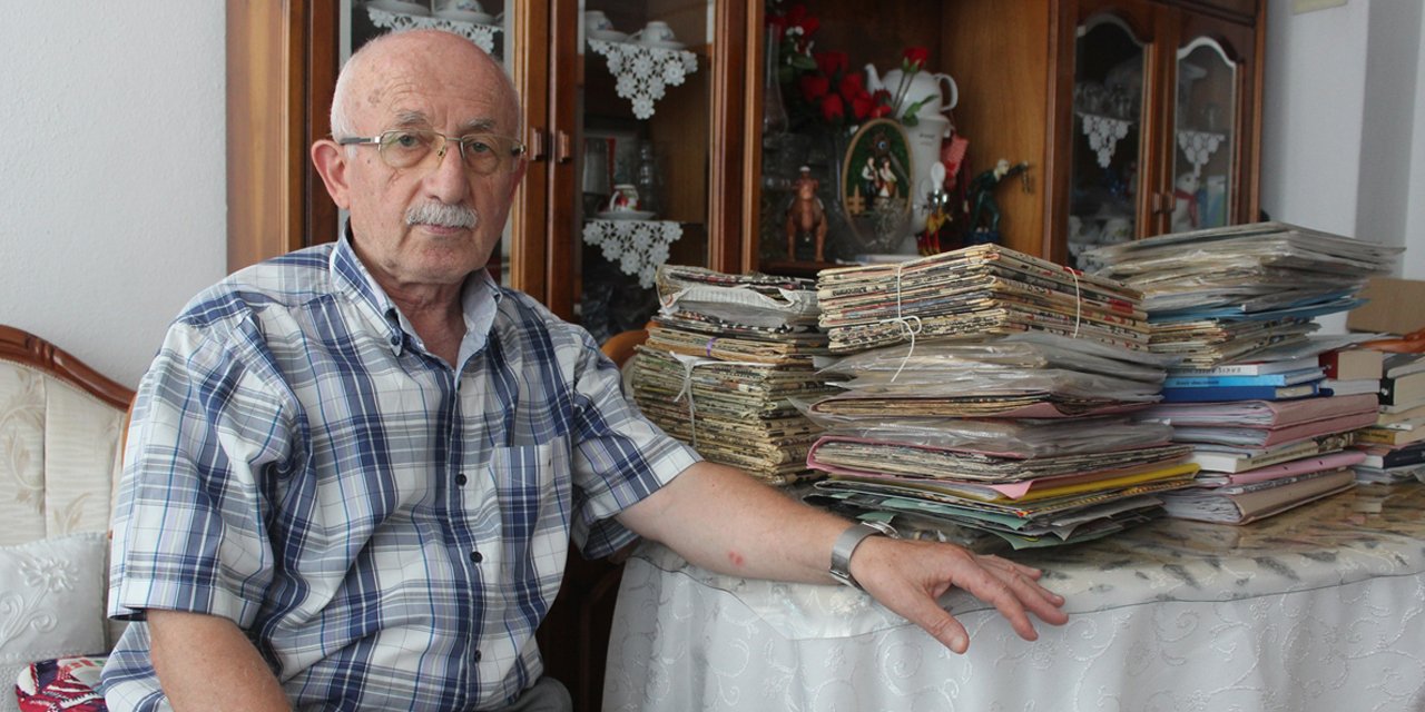 Babadan kalan gazete arşivleme alışkanlığına 64 yıldır devam ediyor