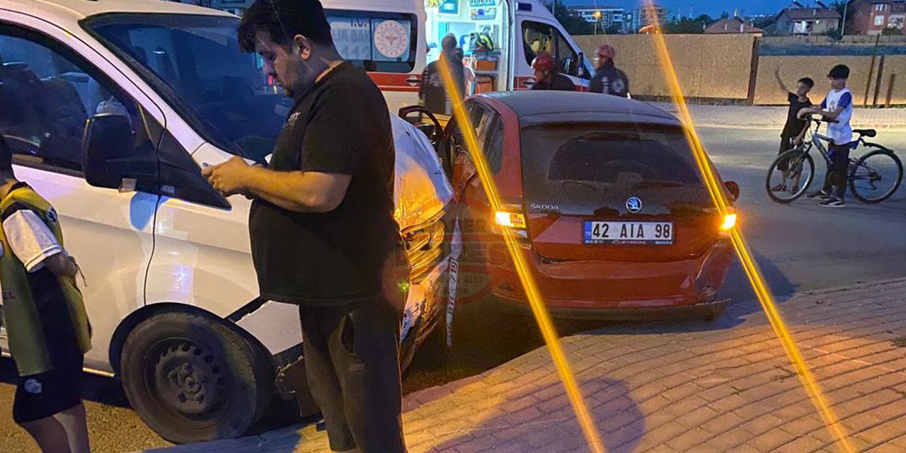Konya’da para nakil aracı ile otomobil çarpıştı: 6 yaralı