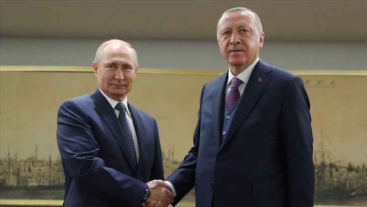 Cumhurbaşkanı Erdoğan ile Putin baş başa görüştü