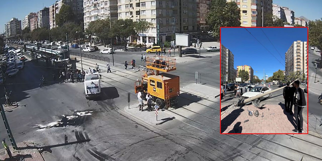 Konya’da tramvay seferlerini aksatan kaza